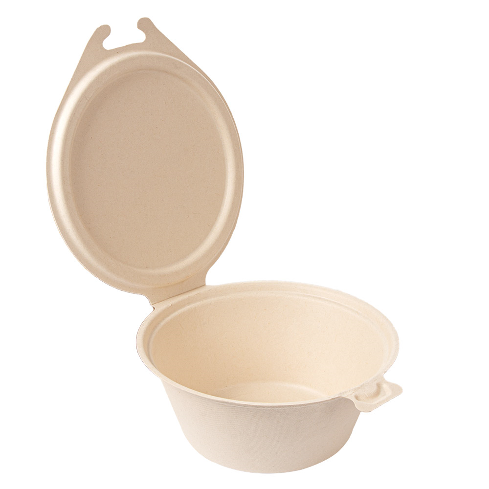 254.19-CONTENITORES CON COPERCHIO BIONIC 1300 ML 20x13,5x8 CM NATURALE BAGASSA (50 u.)