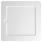 212.73-PIATTI QUADRATI 'BIONIC'  20x20x1 CM BIANCO BAGASSA (50 u.)