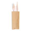 228.22-SET 3/1 POSATE + TOVAGLIOLO 'WOOD' CLASSIC  20 CM NATURALE LEGNO (100 u.)