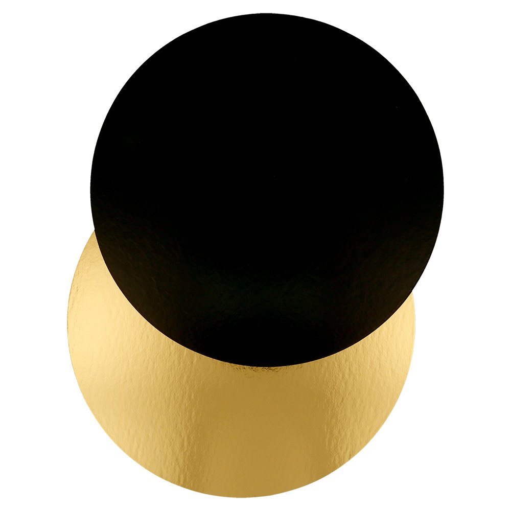 147.30-BASE PER TORTA DOPPIA FACCIA  950 G/M2 Ø 24 CM ORO NERO CARTONE (100 u.)