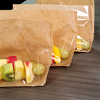 173.10-CONFEZIONI CON BASE E FINESTRA TURTLE PACK 50 G/M2 + 15 PP 20+4/4x15 CM NATURALE KRAFT (100 u.)