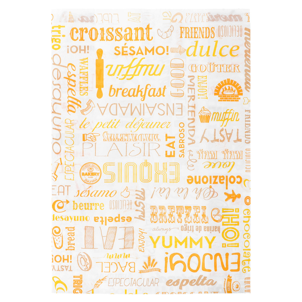 229.15-SACCHETTI CROISSANT ORANGE PAROLE 33 G/M2 19+8x26 CM BIANCO CELLULOSA (500 u.)