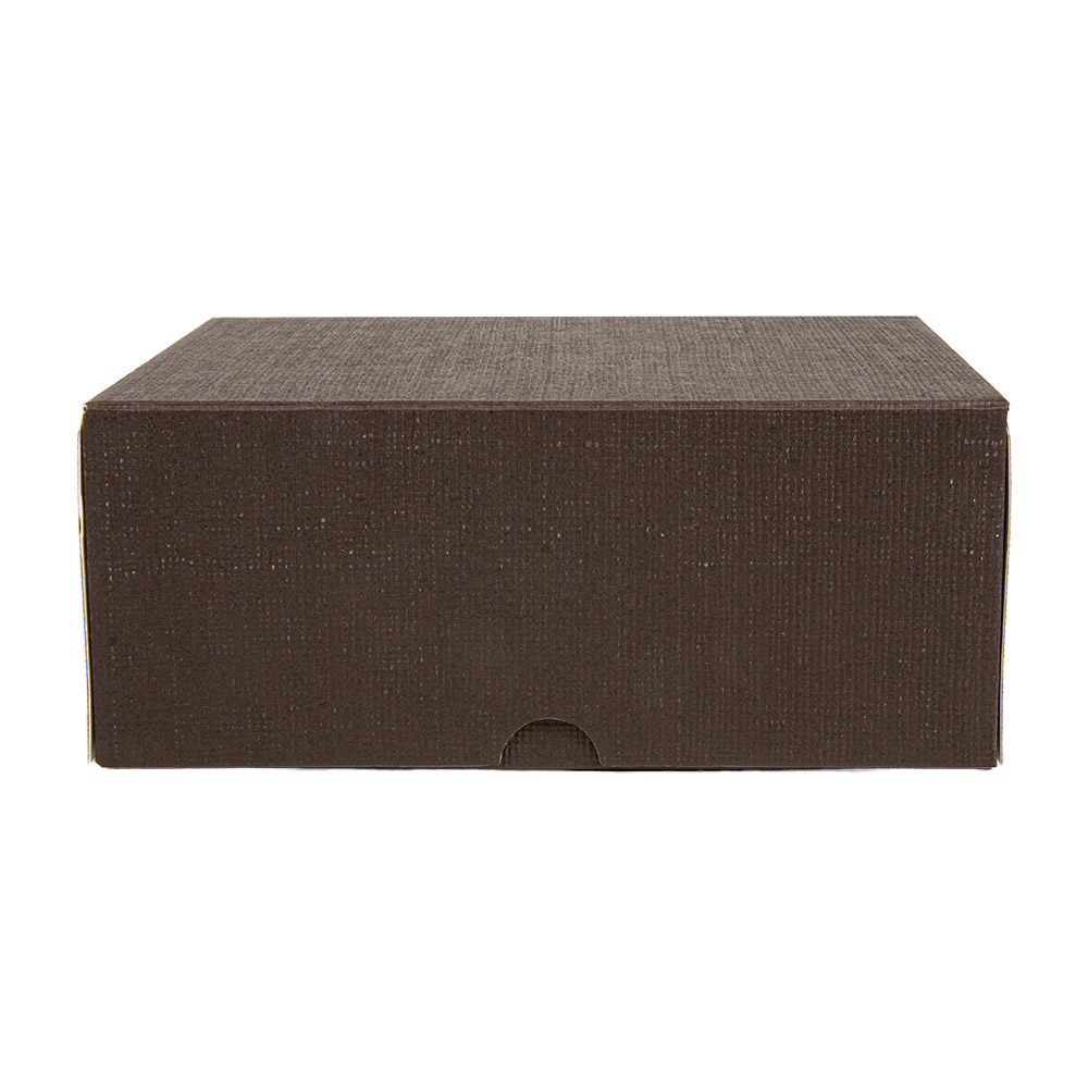 269.53-SCATOLE PER PASTICCERIA SENZA FINESTRA 'THEPACK'  18x18x7,5 CM CIOCCOLATO CARTONE NANO-MICRO (50 u.)