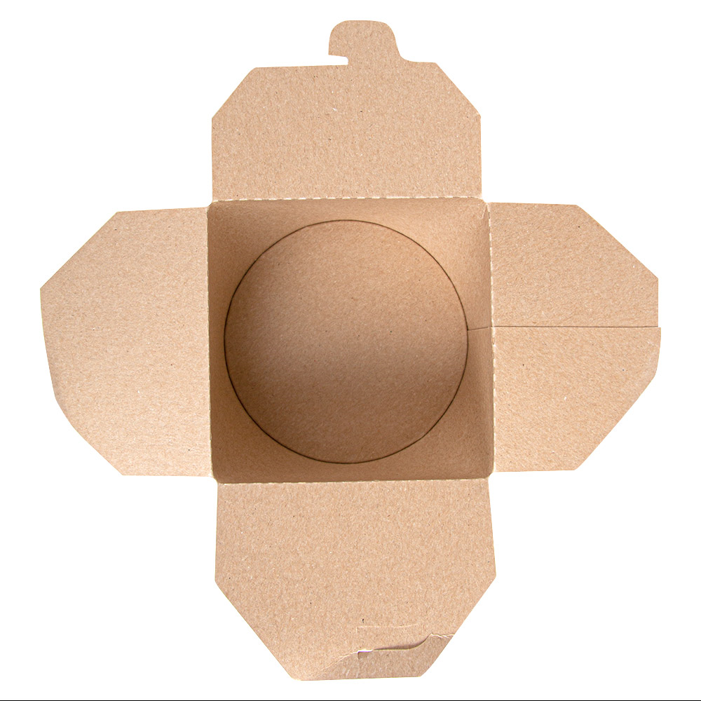 256.85-RICIPIENTI INSALATA 1000 ML 275 + 25 PE G/M2 Ø12,3x8,5 CM NATURALE KRAFT (50 u.)