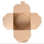 256.85-RICIPIENTI INSALATA 1000 ML 275 + 25 PE G/M2 Ø12,3x8,5 CM NATURALE KRAFT (50 u.)