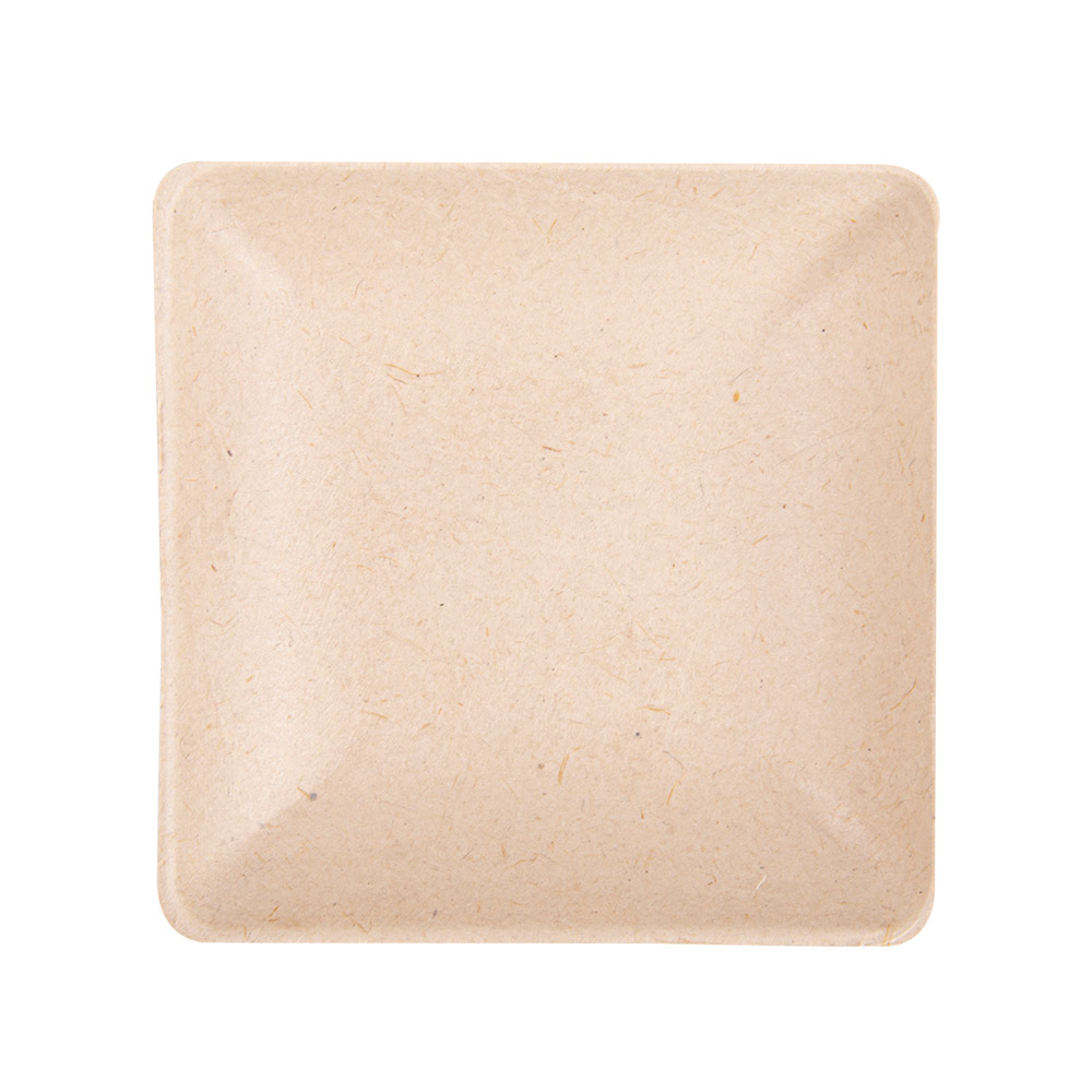 232.74-CONTENITORE QUADRATO 'BIONIC'  6,5x6,5x1,2 CM NATURALE BAGASSA (50 u.)