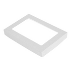 254.73-COPERCHI CON FINESTRA PER SCATOLE 254.71 'THEPACK'  22x15x2 CM BIANCO CARTONE NANO-MICRO + OPP (50 u.)