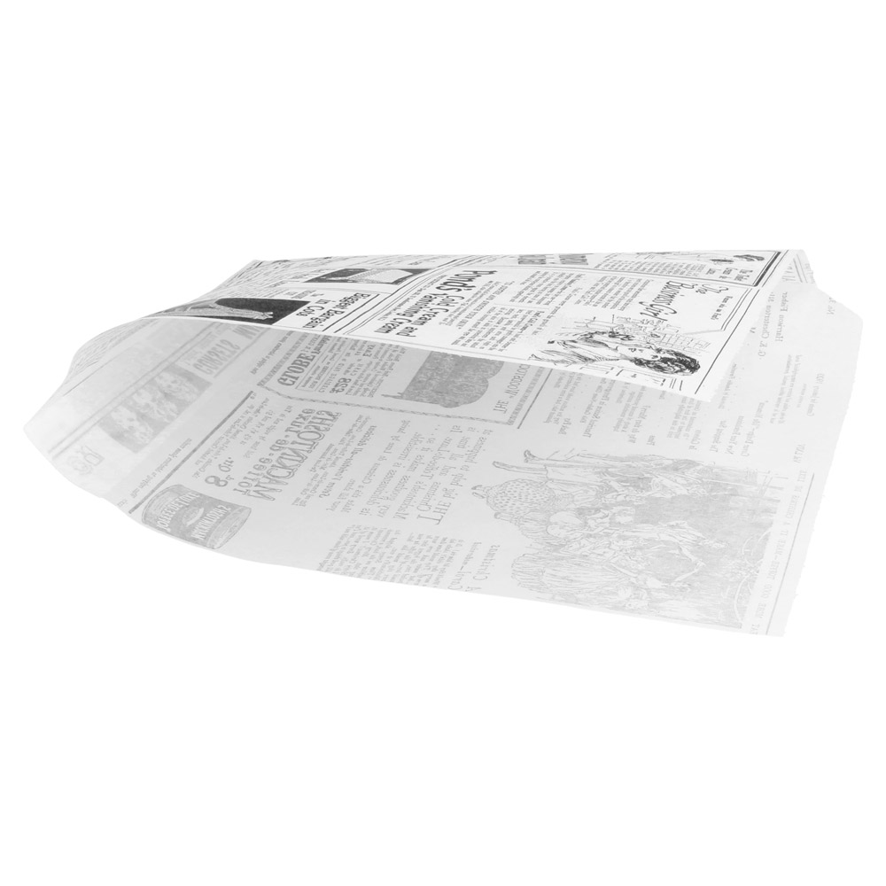 186.38-CARTA ANTIGRASSO APERTO 2 LATI FAST FOOD TIMES 35 G/M2 16x16,5 CM BIANCO PERGAMANA ANTIGRASSI (500 u.)