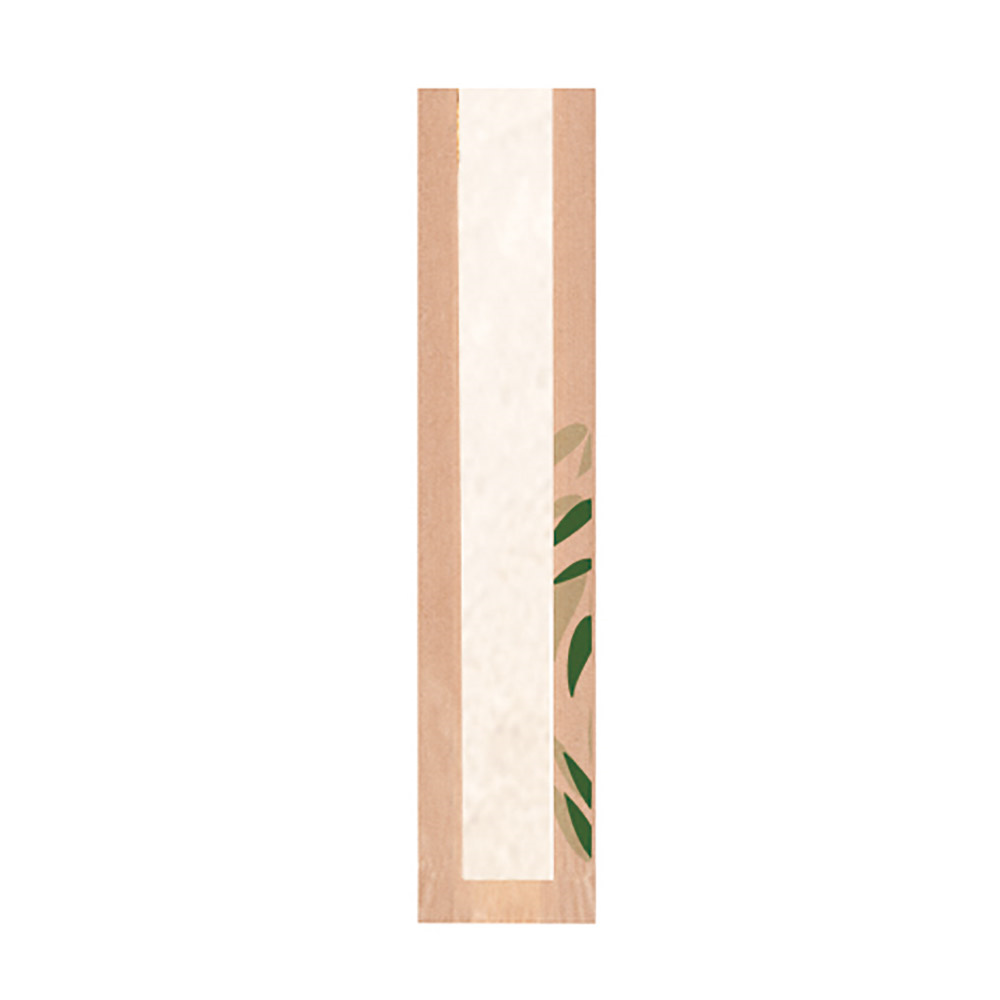 231.00-SACCHETTI PANE CON FINESTRA ECO 'FEEL GREEN-JUST PAPER'  32 G/M2 9+4x35 CM NATURALE KRAFT (250 u.)