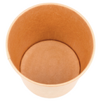 212.61-CONTENITORI CON COPERCHI 780 ML - 26 oz 330 + 18 PE G/M2 Ø11,6/9,3x11 CM NATURALE KRAFT (25 u.)
