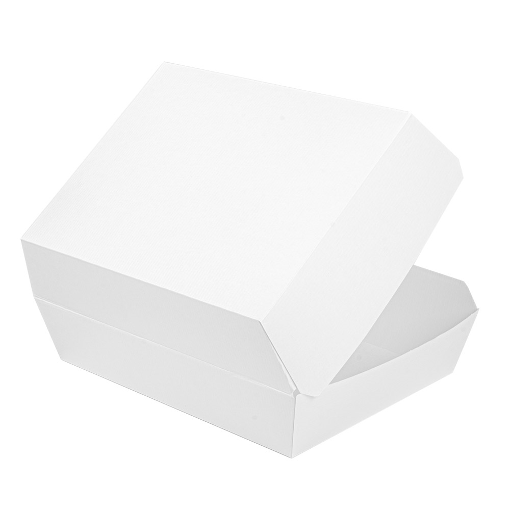 234.32-SCATOLE "LUNCH BOX B" 'THEPACK'  22,5x17x8,5 CM BIANCO CARTONE NANO-MICRO (50 u.)