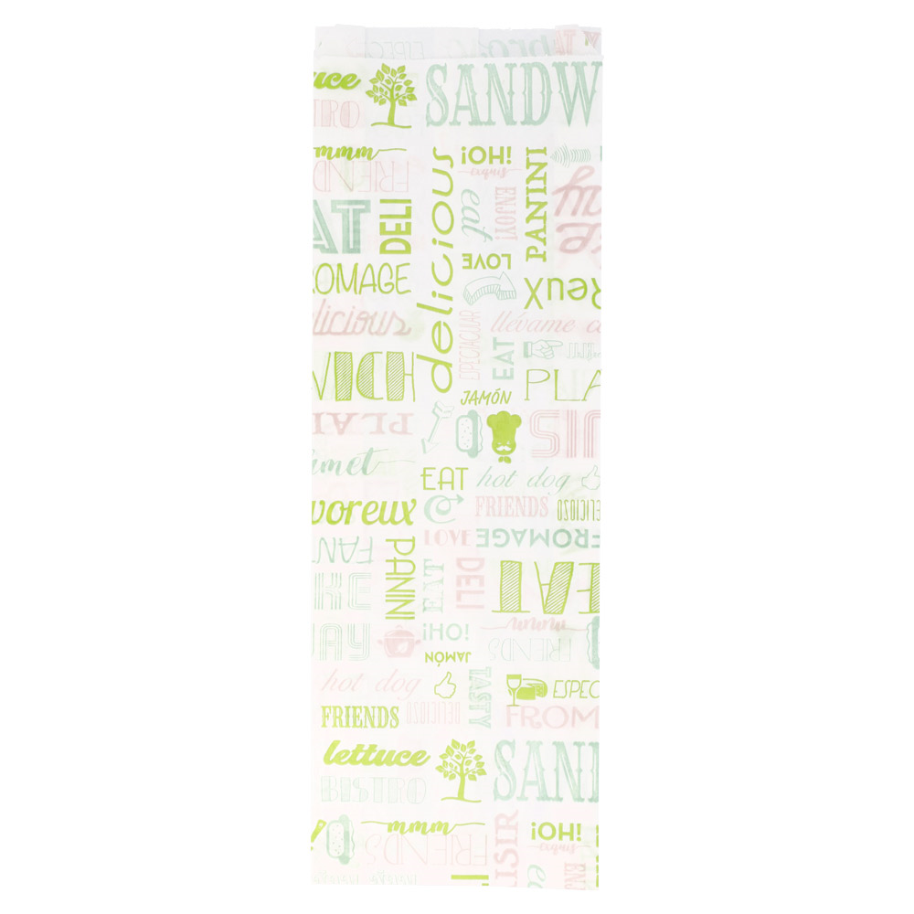 229.24-SACCHETTI BAGUETTE GARNI GREEN PAROLE 32 G/M2 12+4x35 CM BIANCO PERGAMANA ANTIGRASSI (500 u.)