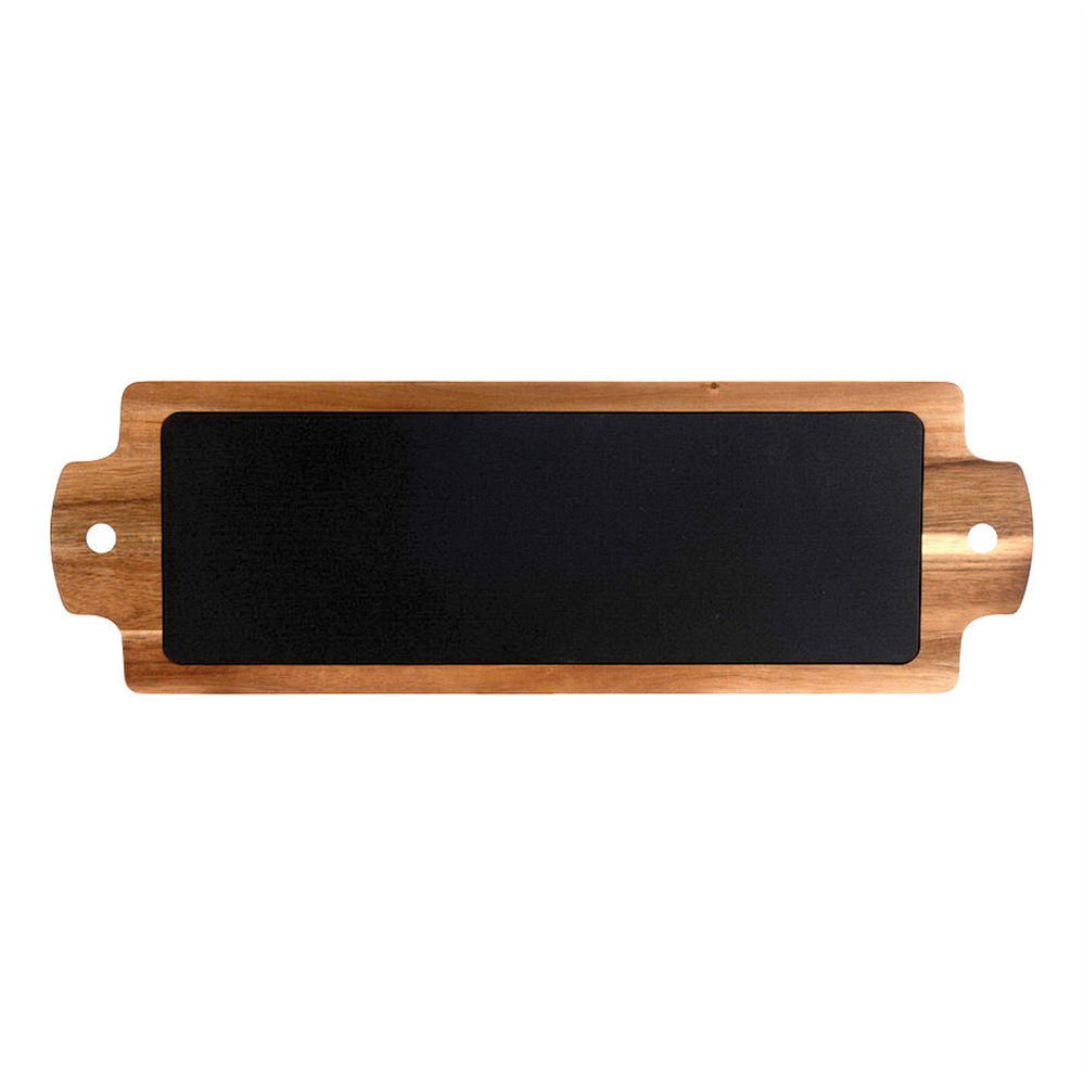 220.65-VASSOIO PRESENTAZIONE RETTANGOLARE 'WOOD'  55,9x17,6x1,5 CM NATURALE ARDESIA+LEGNO