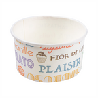 230.28-COPPETTE GELATI PAROLE 90 ML 210 + 18 PE G/M2 Ø7,2x4 CM BIANCO CARTONE (50 u.)