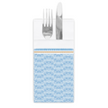 251.32-TOVAGLIOLI CANGURO 'LIKE LINEN' AZUR 70 G/M2 40x40 CM BIANCO/BLU SPUNLACE (50 u.)