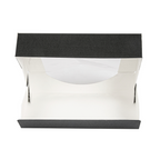 252.27-CONTENITORI SUSHI+FINESTRA 'THEPACK'  19,7x12x4,5 CM NERO CARTONE NANO-MICRO + OPP (50 u.)