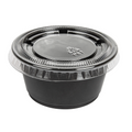 215.17-50 COPPETTE PICCOLE + 50 COPERCHI 60 ML Ø6,2x3,2 CM NERO PP