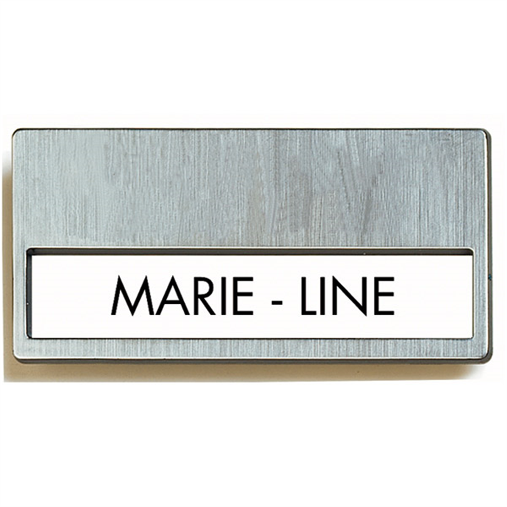 179.12-CARTELLI IDENTIFICAZIONE   6,7x4 CM ARGENTO PLASTICA (25 u.)