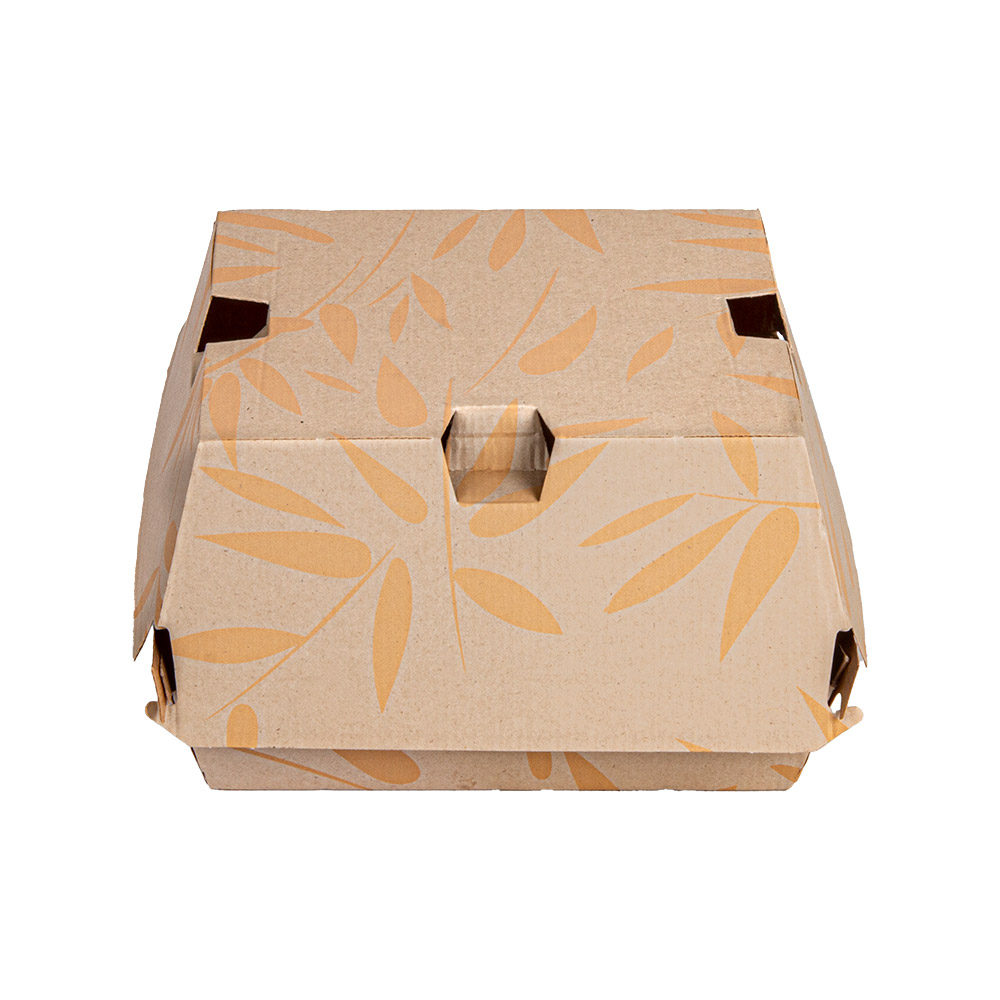 274.15-SCATOLE HAMBURGER 'THEPACK-FEEL GREEN'  14,7x14x7 CM NATURALE CARTONE NANO-MICRO (50 u.)