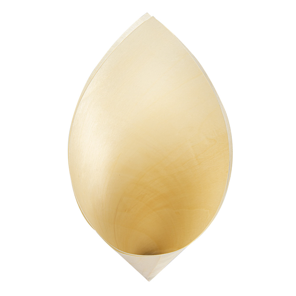 259.92-CONI IN FOGLIA DI PIOPPO 'WOOD'  24 CM NATURALE LEGNO (50 u.)