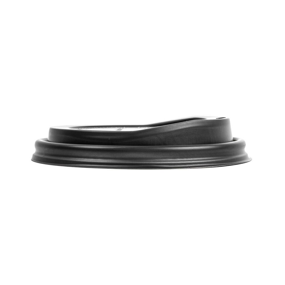 228.75-COPERCHI PER BICCHIERI 300/360 ML BIODEGRADABLE  NERO CPLA (50 u.)