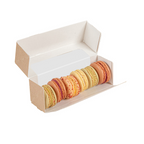 279.24-ASTUCCI PER MACARON CON FINESTRA 'THEPACK'  16x5x5 CM NATURALE CARTONE NANO-MICRO + OPP (50 u.)