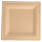 212.68-PIATTI QUADRATI 'BIONIC'  16x16x1 CM NATURALE BAGASSA (50 u.)
