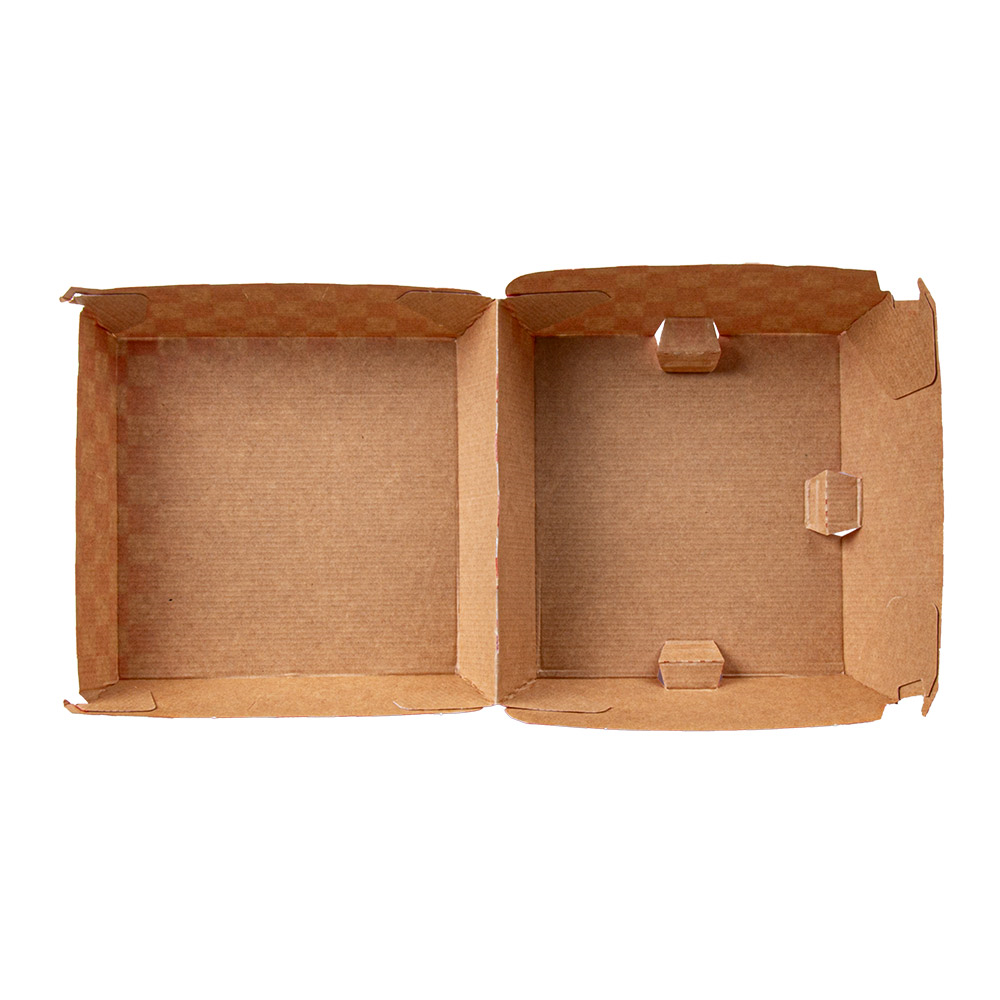 274.02-SCATOLE HAMBURGER 'THEPACK' RED FITIPALDI  14,7x14x7 CM ROSSO/NATURALE CARTONE NANO-MICRO (50 u.)