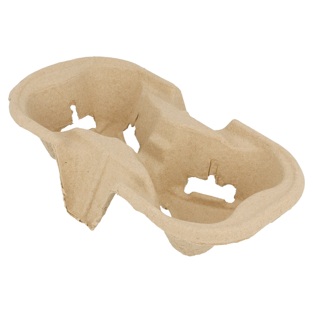 192.22-PORTABICCHIERI, 2 POSTI  21x10,5 CM NATURALE CARTONE (100 u.)