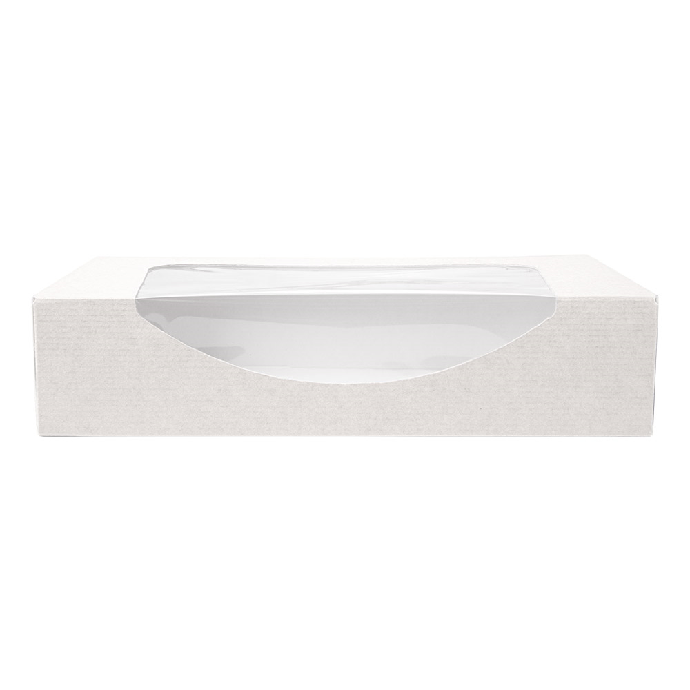 253.43-CONTENITORI SUSHI+FINESTRA 'THEPACK'  19,7x12x4,5 CM BIANCO CARTONE NANO-MICRO + OPP (50 u.)