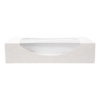 253.43-CONTENITORI SUSHI+FINESTRA 'THEPACK'  19,7x12x4,5 CM BIANCO CARTONE NANO-MICRO + OPP (50 u.)