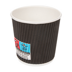179.09-BICCHIERI BEVANDE CALDE DOPPIA PARETE  120 ML - 4 oz 230 + 250 + 18 PE G/M2 Ø6,2/4,5x6 CM NERO CARTONE (40 u.)