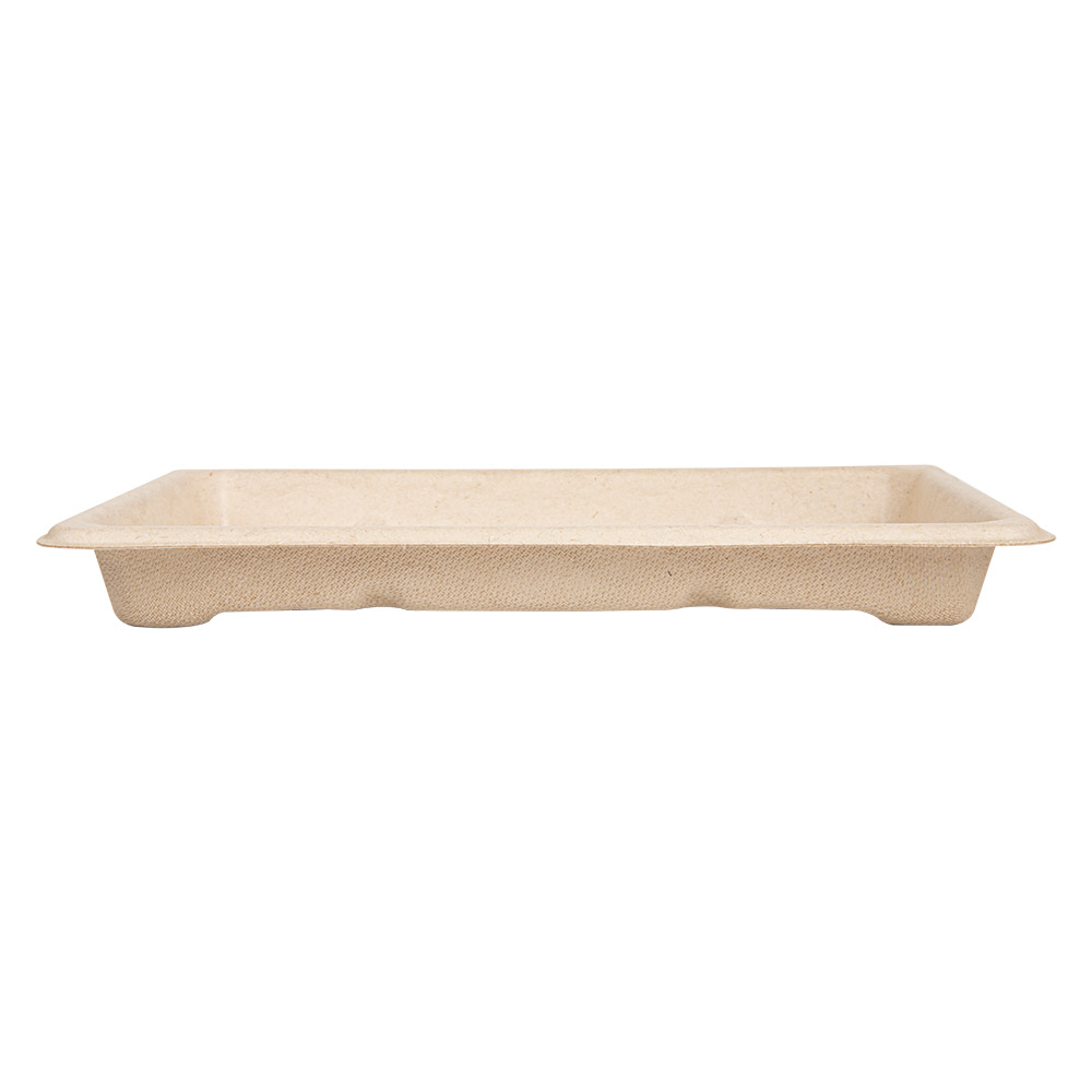 212.95-SCATOLE SUSHI 'BIONIC'  18,5x13x1,5 CM NATURALE BAGASSA (50 u.)