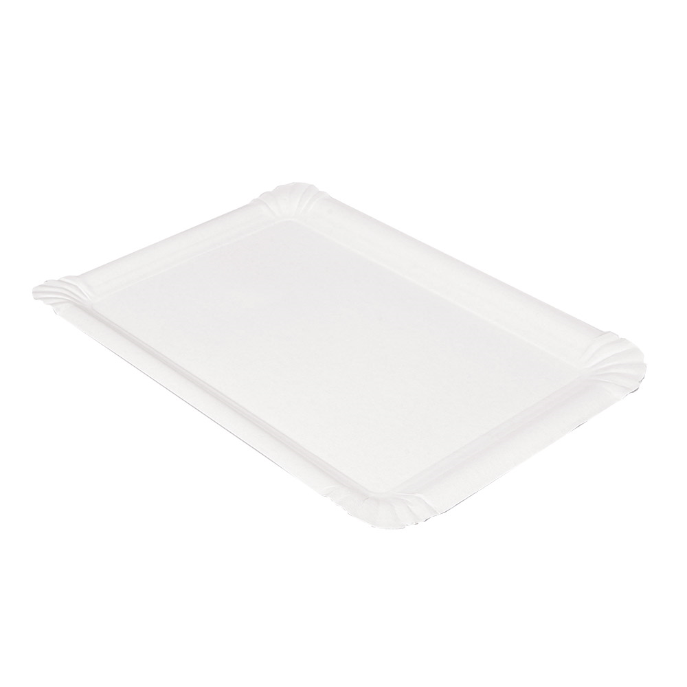 320.09-VASSOI PASTICCERIA - PICCOLI  340 G/M2 23x17 CM BIANCO CARTONE (250 u.)