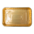 267.82-CONTENITORI LACCATI 2040 ML 29,3x19,3x4,5 CM NERO/ORO ALLUMINIO (50 u.)
