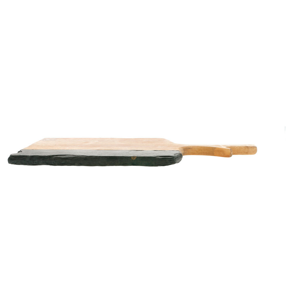220.60-VASSOIO PRESENTAZIONE RETTANGOLARE 'WOOD'  30,5x19x1,2 CM NATURALE ARDESIA+LEGNO
