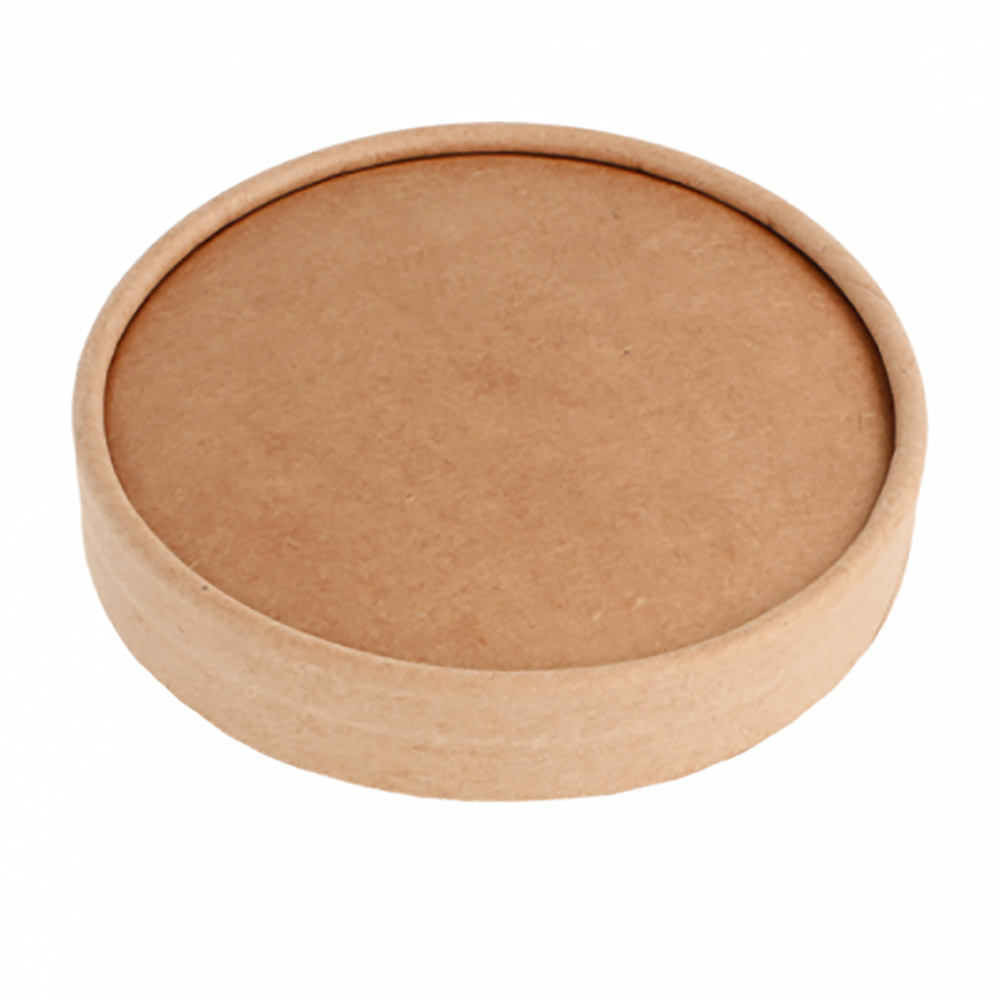 233.36-COPERCHIO TERRINA GELATI 300 ML 280 + 18 PE G/M2 Ø10 CM MARRONE CARTONE (50 u.)