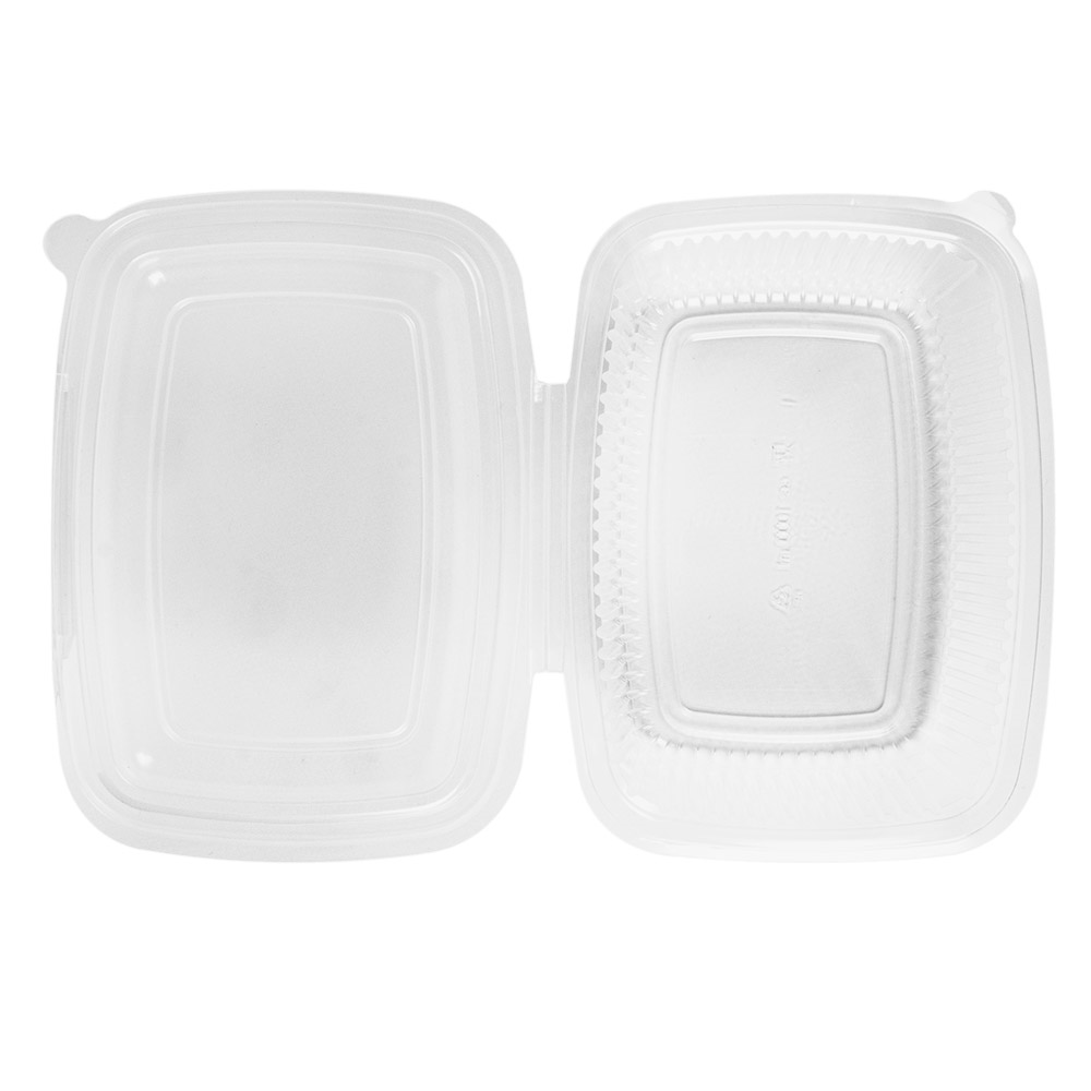 262.59-RECIPIENTI CON COPERCHIO 1000 ML 18,7x14,4x6,4 CM TRASPARENTE PP (50 u.)
