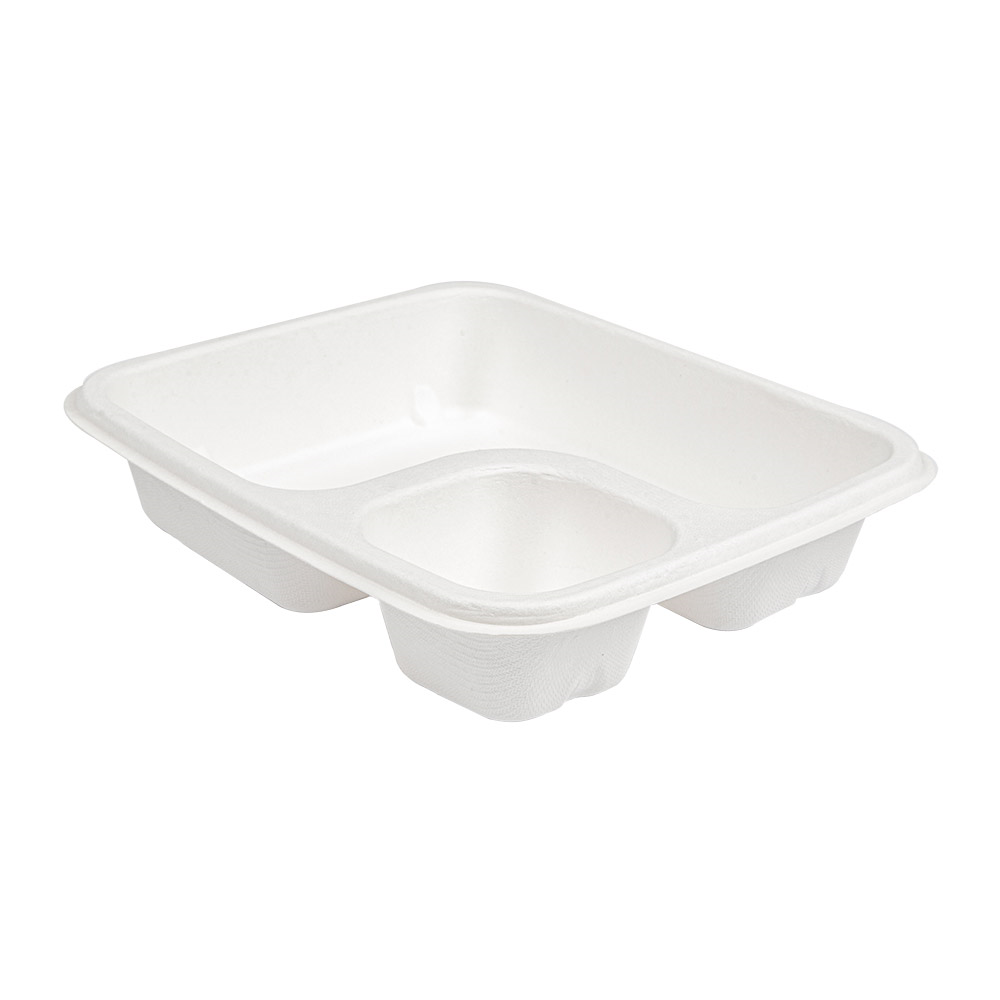 233.10- VASSOIO PER NACHOS 'BIONIC'  19x16,5x3,8 CM BIANCO BAGASSA (50 u.)