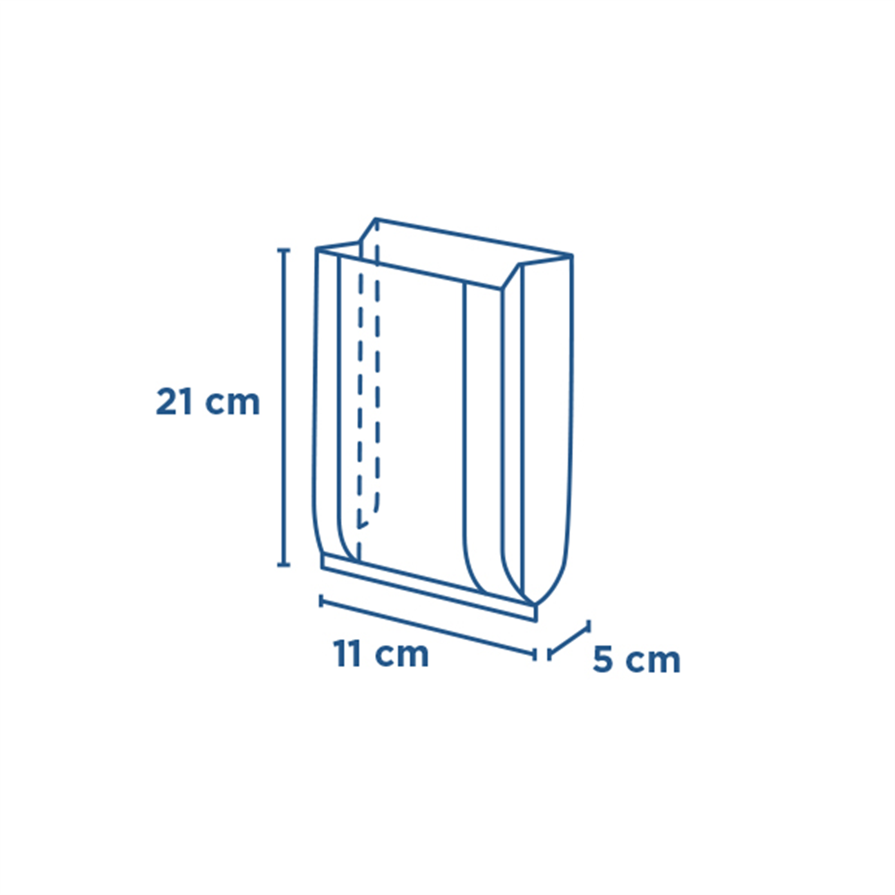 176.01-SACCHETTO CON FINESTRA  50 G/M2 + 15 PP 11+5x21 CM BIANCO KRAFT (100 u.)