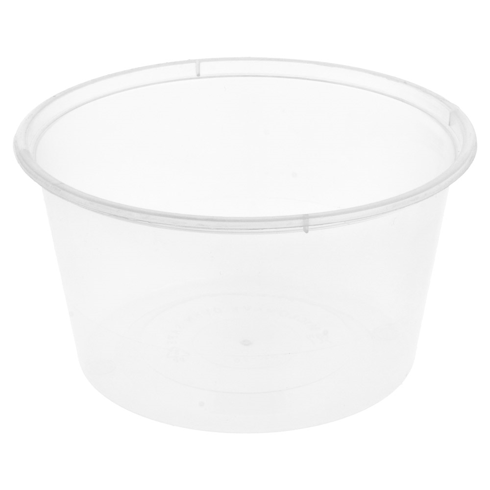 184.05-CONTENITORE PER MICRONDE 475 ML Ø 11,5x6,5 CM TRASPARENTE PP (50 u.)