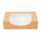 253.38-CONTENITORI SUSHI+FINESTRA 'THEPACK'  17,5x12x4,5 CM MARRONE CARTONE NANO-MICRO + OPP (50 u.)