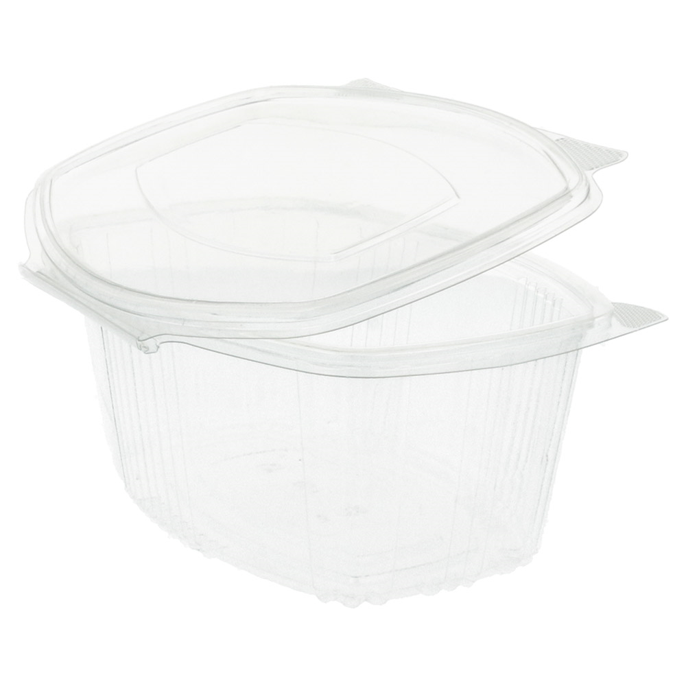 169.33-CONTENITORE CON COPERCHIO 1 L 17,7x12,5x8,5 CM TRASPARENTE RPET (100 u.)