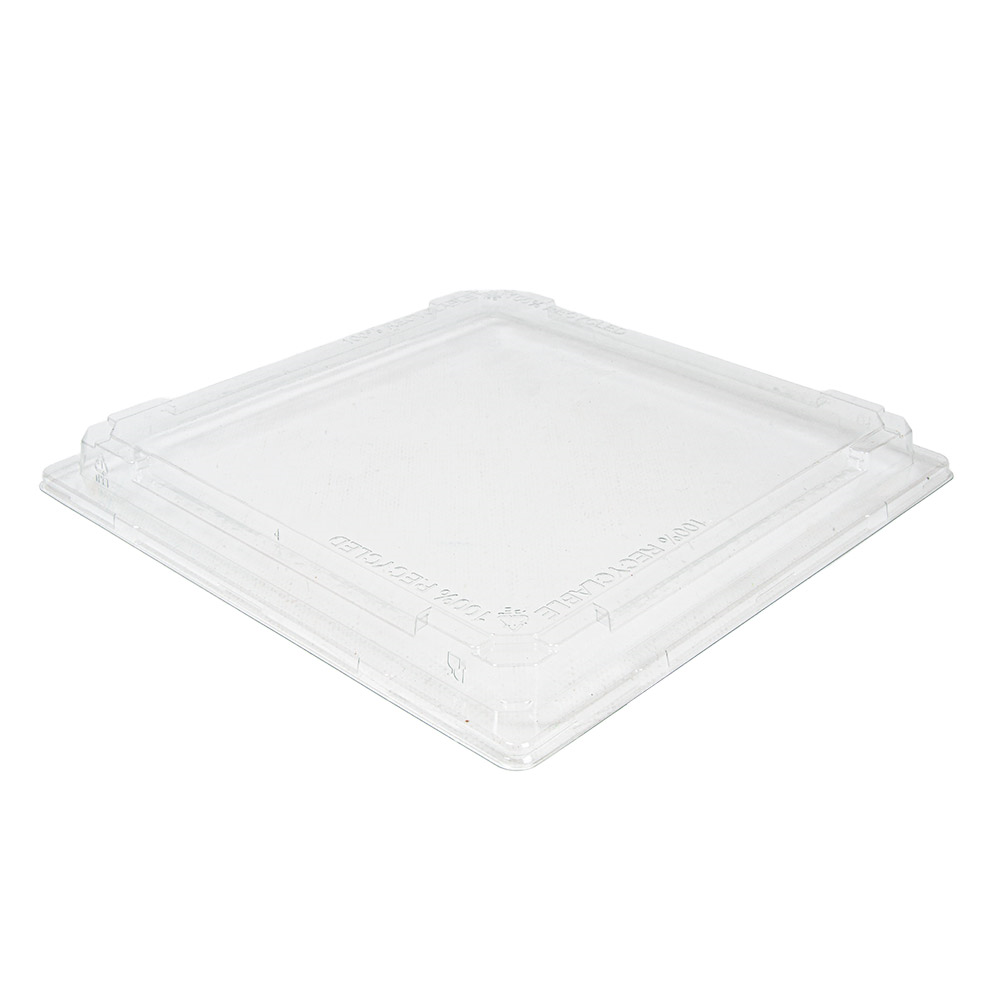 268.03-COPERCHIO 268.02  27x27x2,5 CM TRASPARENTE RPET (70 u.)