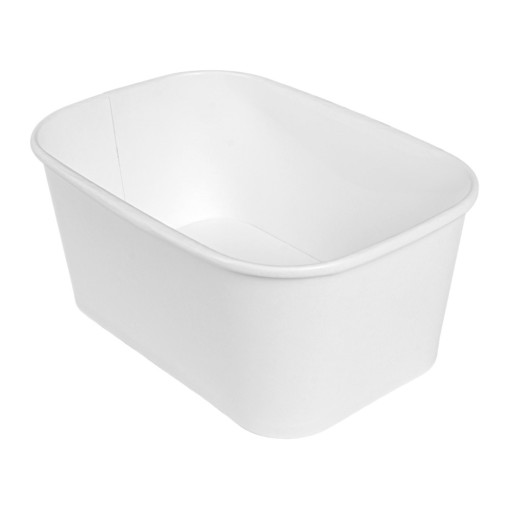 266.28-CONTENITORI RETTANGOLARI  1000 ML 320 + 26 PE G/M2 17,3x12,3x7,5 CM BIANCO KRAFT (50 u.)