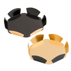 197.95-COROLLA  380 G/M2 Ø 8+1,5 CM ORO NERO CARTONE (200 u.)