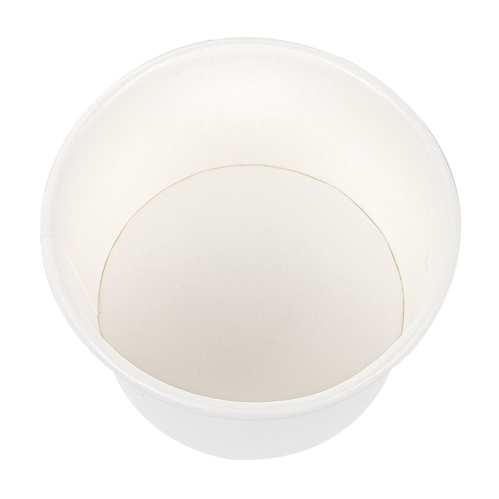 254.43-TERRINA PICCOLA 70 ML (2,3 oz) 210 + 18 PE G/M2 Ø6/5x4 CM BIANCO CARTONE (50 u.)