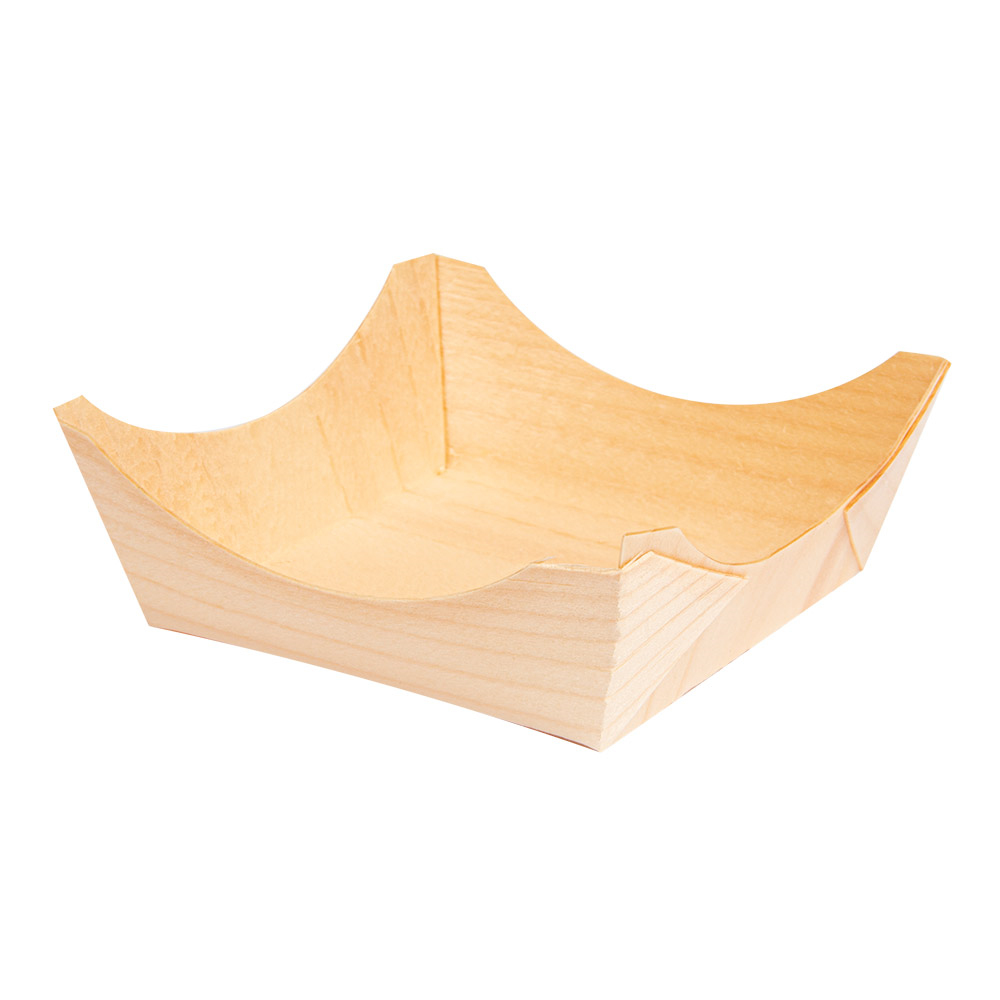250.31-BARCHETTE IN FOGLIA DI PIOPPO 'WOOD'  8x8x3,5 CM NATURALE LEGNO (100 u.)