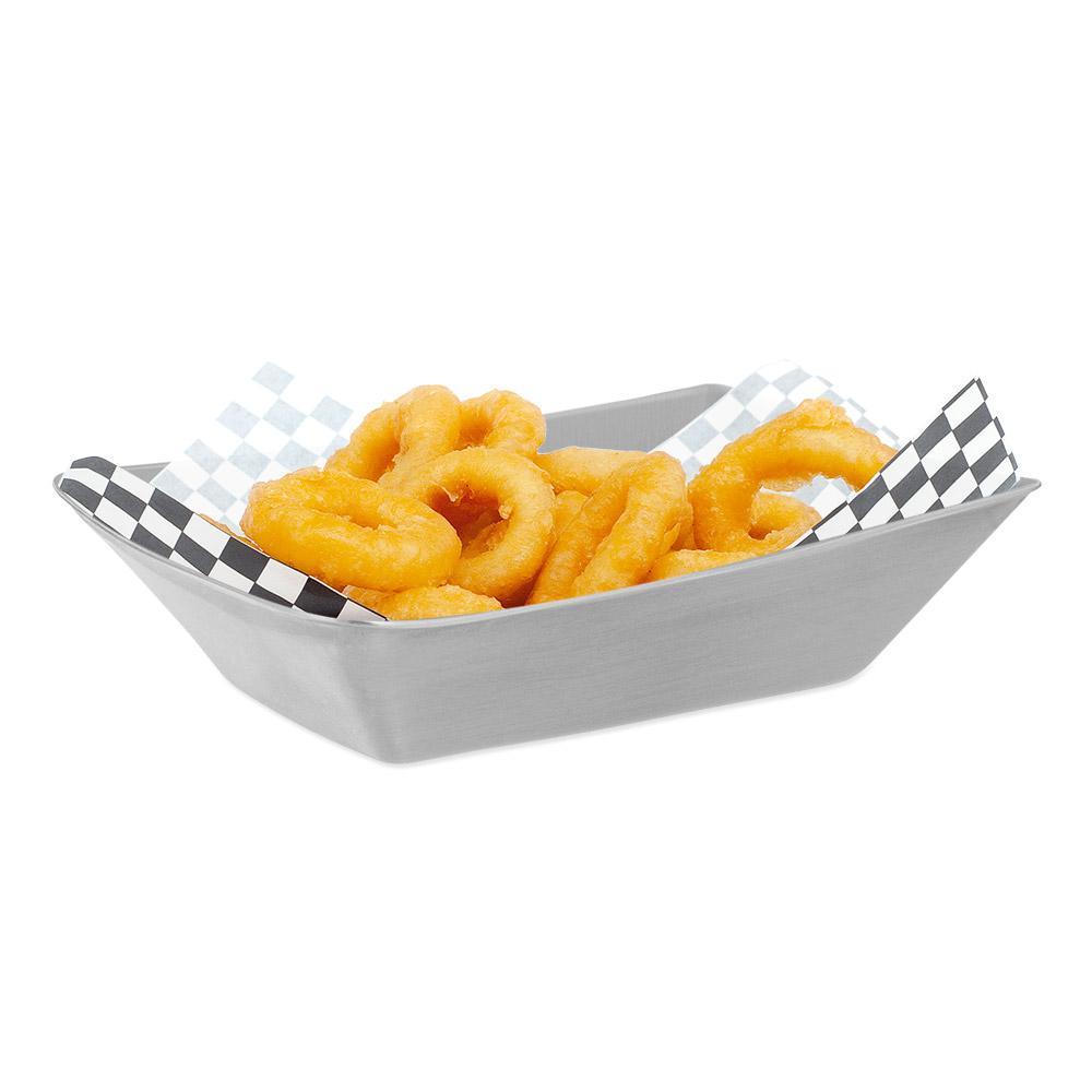 250.25-BARCHETTE PER FRITTO S 'ARTINOX'  13x8,8x3,3 CM ARGENTO ACCIAIO INOX
