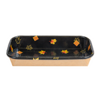268.83-RECIPIENTI PER "SUSHI"  20PE + 280 +16PE G/M2 16x9,1x2,4 CM NERO KRAFT (50 u.)